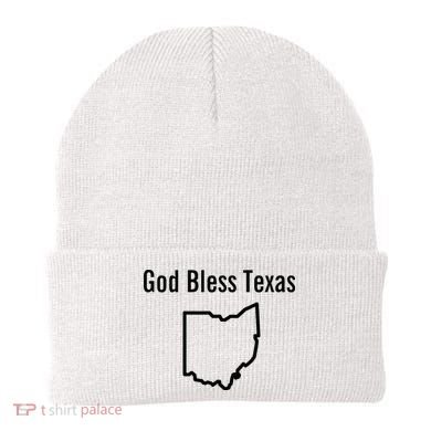 God Bless Texas Ohio Beanie