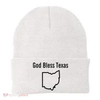 God Bless Texas Ohio Beanie thumb 0