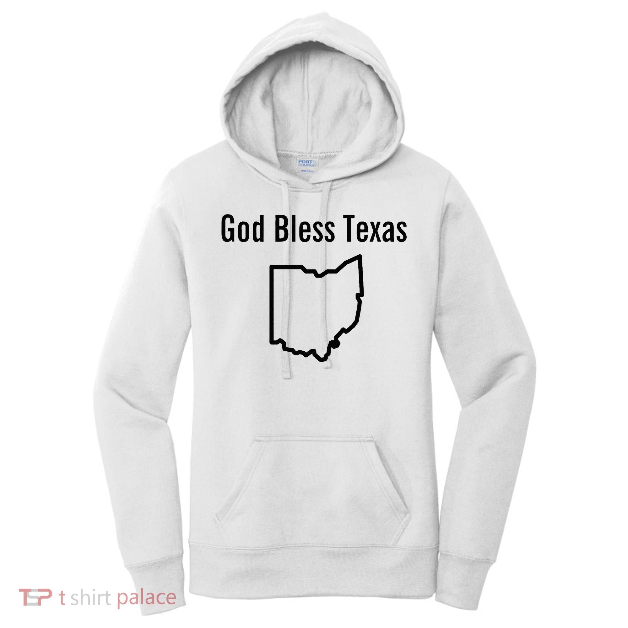 God Bless Texas Ohio Women's Hoodie