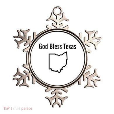 God Bless Texas Ohio Ornament
