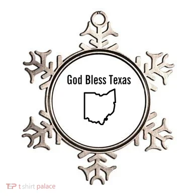 God Bless Texas Ohio Ornament