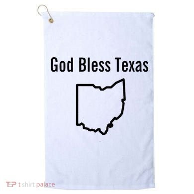 God Bless Texas Ohio Golf Towel