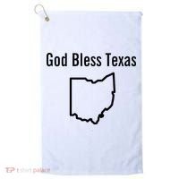 God Bless Texas Ohio Golf Towel thumb 0