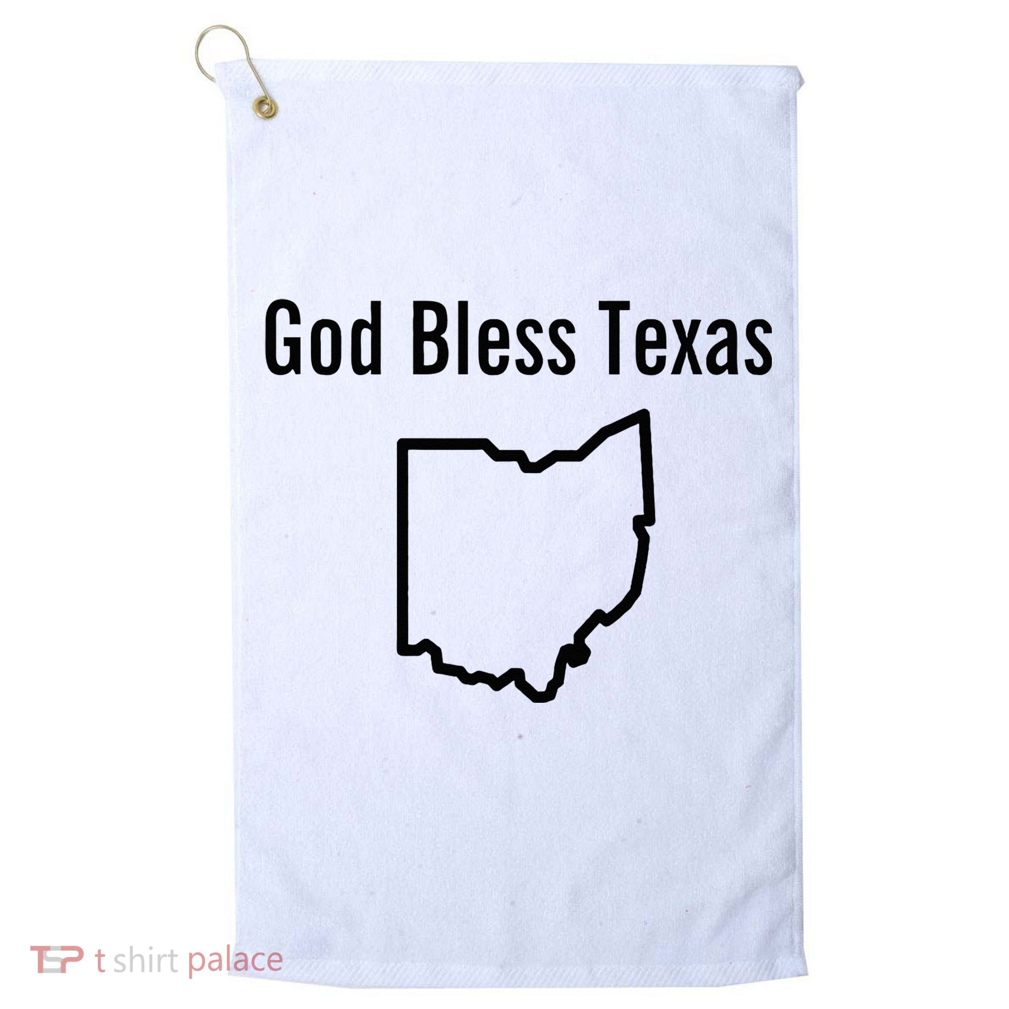 God Bless Texas Ohio Golf Towel
