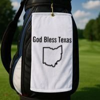 God Bless Texas Ohio Golf Towel thumb 2