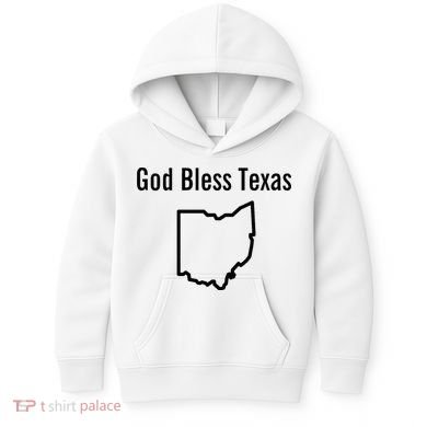 God Bless Texas Ohio Kids Hoodie