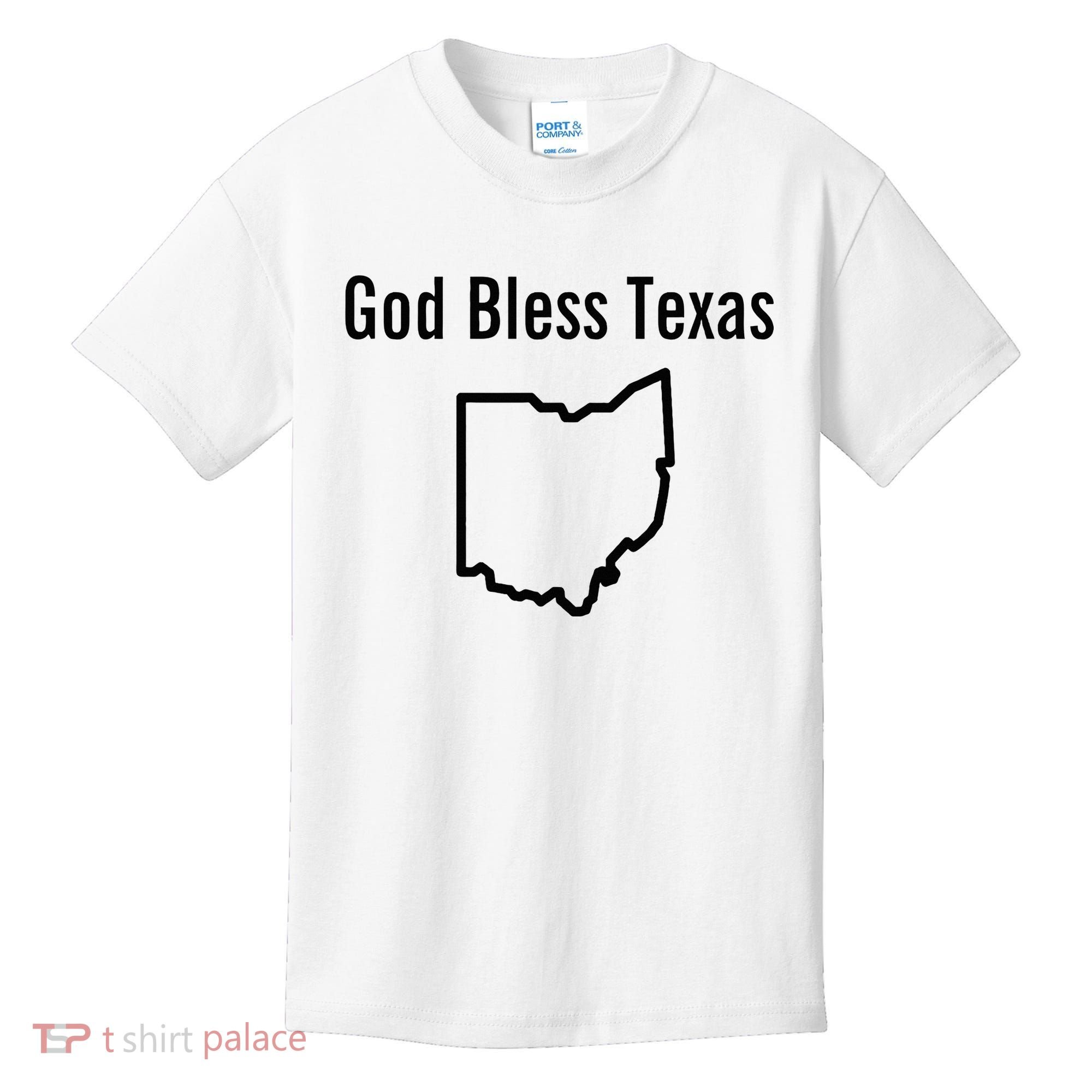 God Bless Texas Ohio Kids T-Shirt