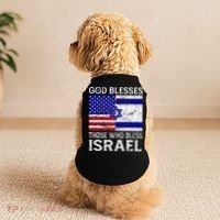 God Blesses Those Who Bless Israel Usa Flag Israeli Flag Doggie Tank thumb 2
