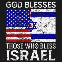 God Blesses Those Who Bless Israel Usa Flag Israeli Flag Doggie Tank thumb 4