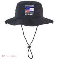God Blesses Those Who Bless Israel Usa Flag Israeli Flag Bucket Hat thumb 0