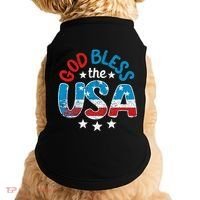 God Bless The Usa American Flag Patriotic Doggie Tank thumb 0