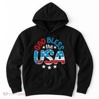 God Bless The Usa American Flag Patriotic Hoodie thumb 0