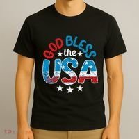 God Bless The Usa American Flag Patriotic T-Shirt thumb 3