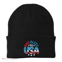 God Bless The Usa American Flag Patriotic Beanie thumb 0