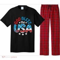 God Bless The Usa American Flag Patriotic Pajama Set thumb 0