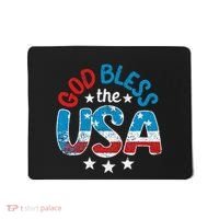 God Bless The Usa American Flag Patriotic Mousepad thumb 0