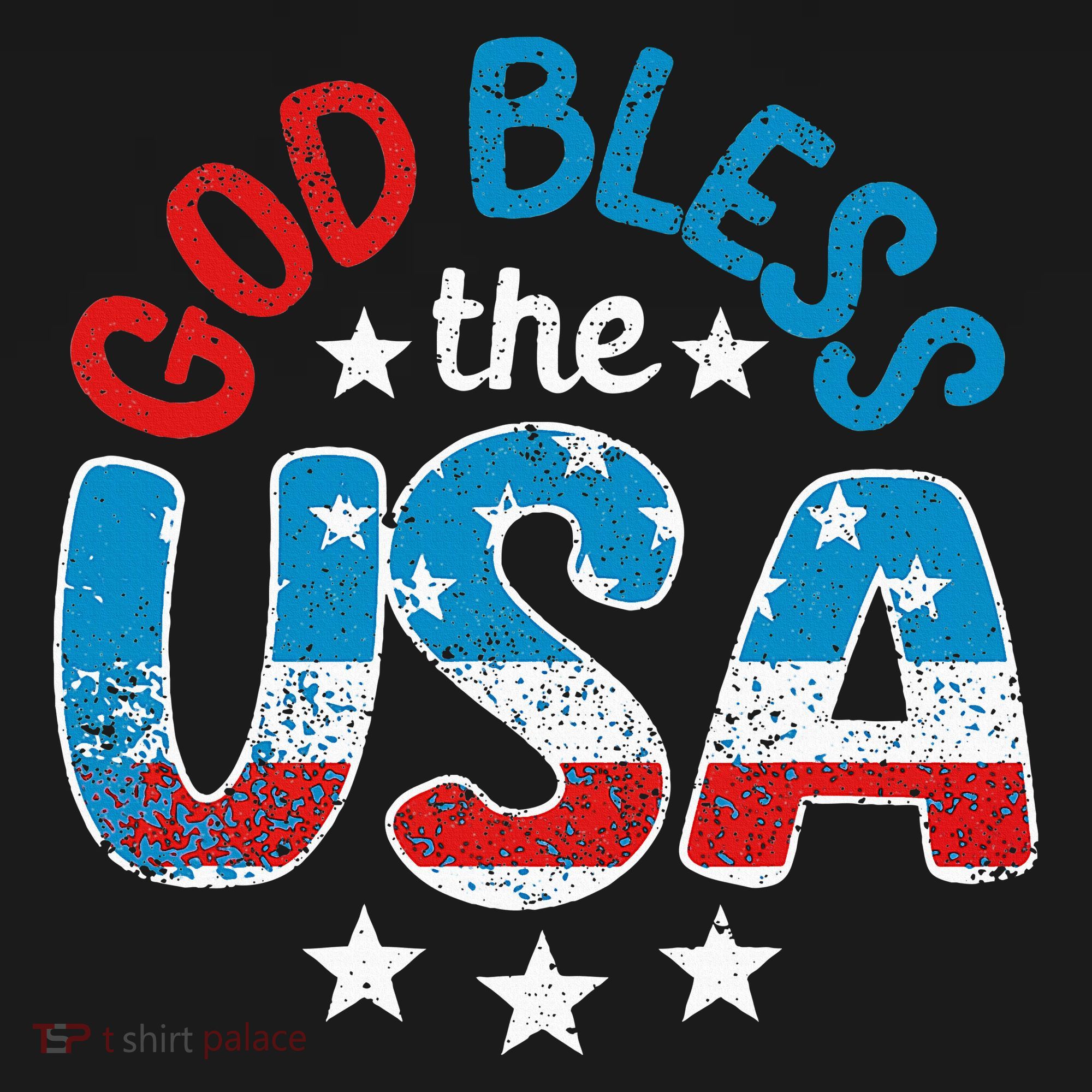 God Bless The Usa American Flag Patriotic Women's Tank Top