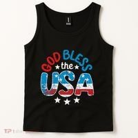 God Bless The Usa American Flag Patriotic Tank Top thumb 2