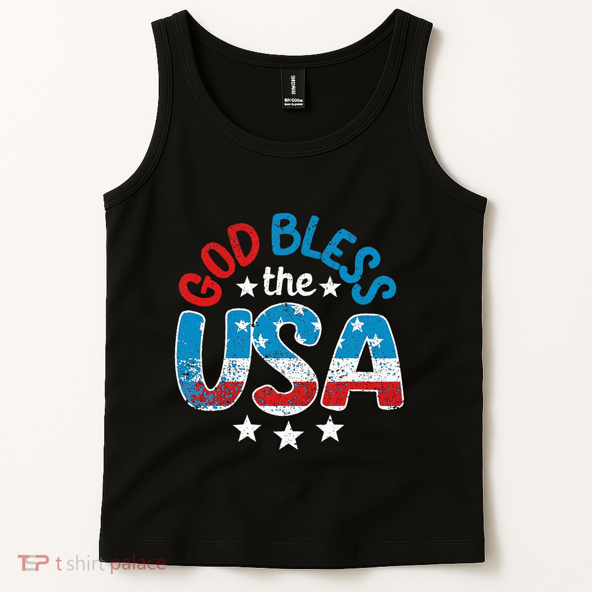 God Bless The Usa American Flag Patriotic Tank Top