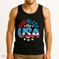 God Bless The Usa American Flag Patriotic Tank Top thumb 3