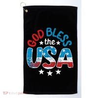 God Bless The Usa American Flag Patriotic Golf Towel thumb 0