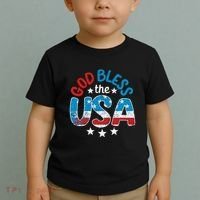 God Bless The Usa American Flag Patriotic Toddler T-Shirt thumb 2