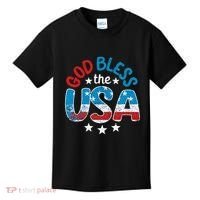 God Bless The Usa American Flag Patriotic Kids T-Shirt thumb 0
