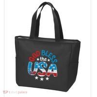 God Bless The Usa American Flag Patriotic Tote Bag thumb 3