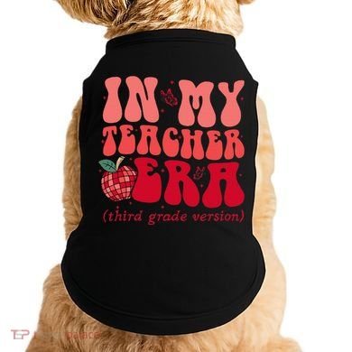 Groovy Back To School In My Third Grade Teacher Era Student Doggie Tank