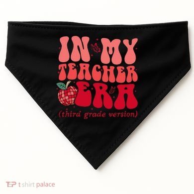 Groovy Back To School In My Third Grade Teacher Era Student USA-Made Doggie Bandana