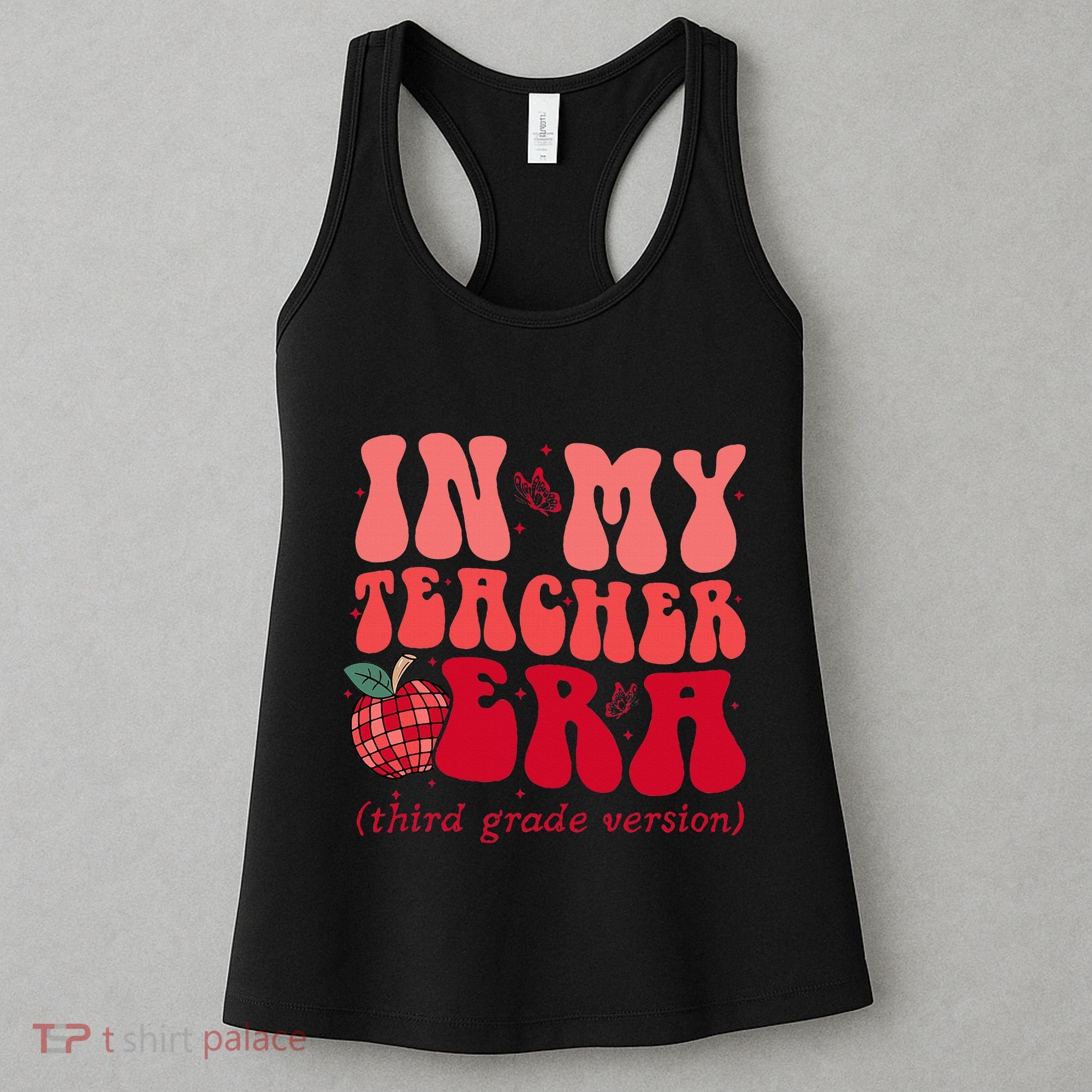 Groovy Back To School In My Third Grade Teacher Era Student Women's Tank Top