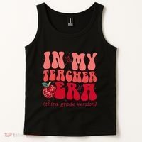 Groovy Back To School In My Third Grade Teacher Era Student Tank Top thumb 2