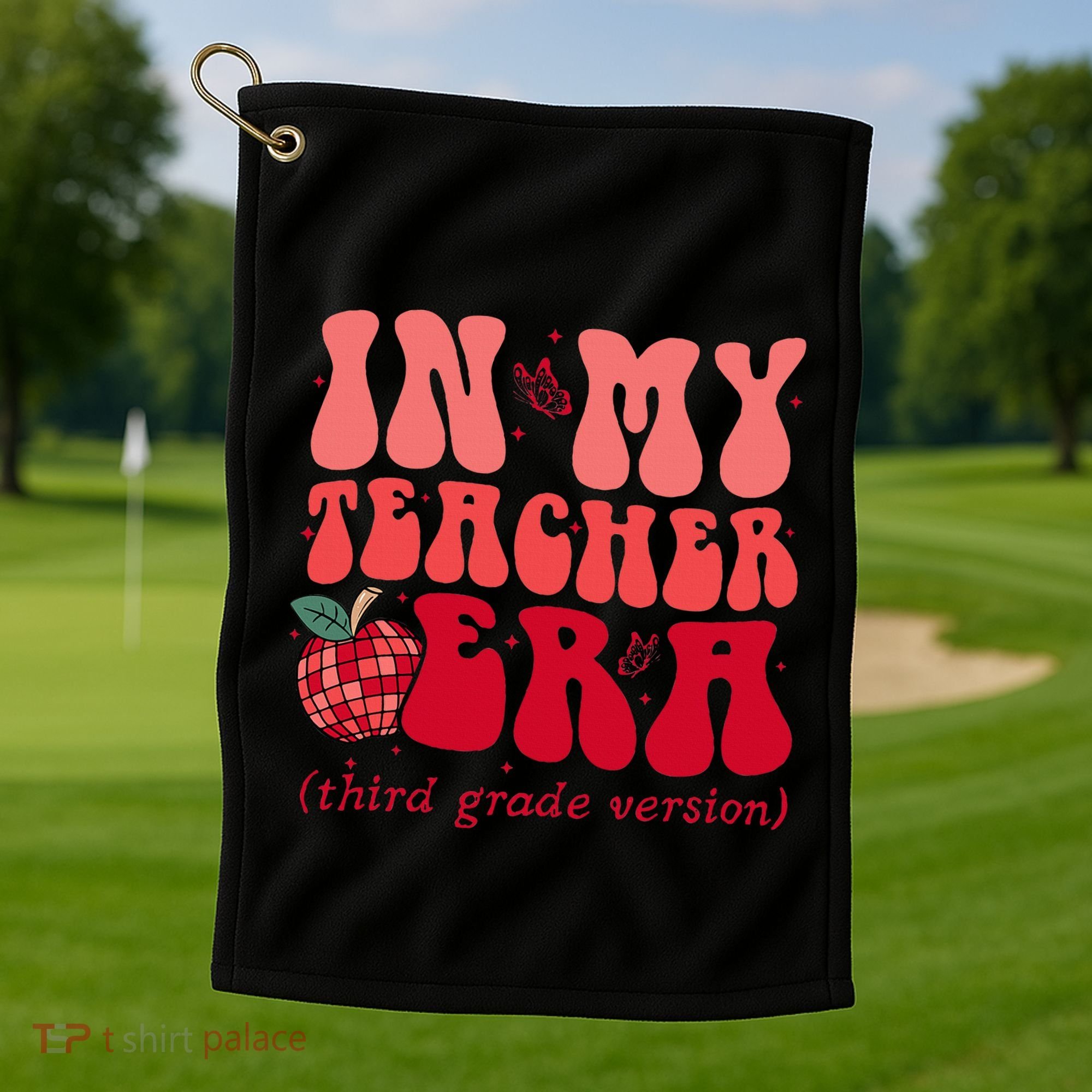Groovy Back To School In My Third Grade Teacher Era Student Golf Towel