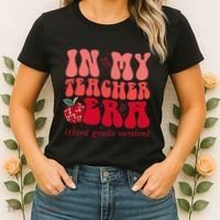 Groovy Back To School In My Third Grade Teacher Era Student Women's T-Shirt thumb 2