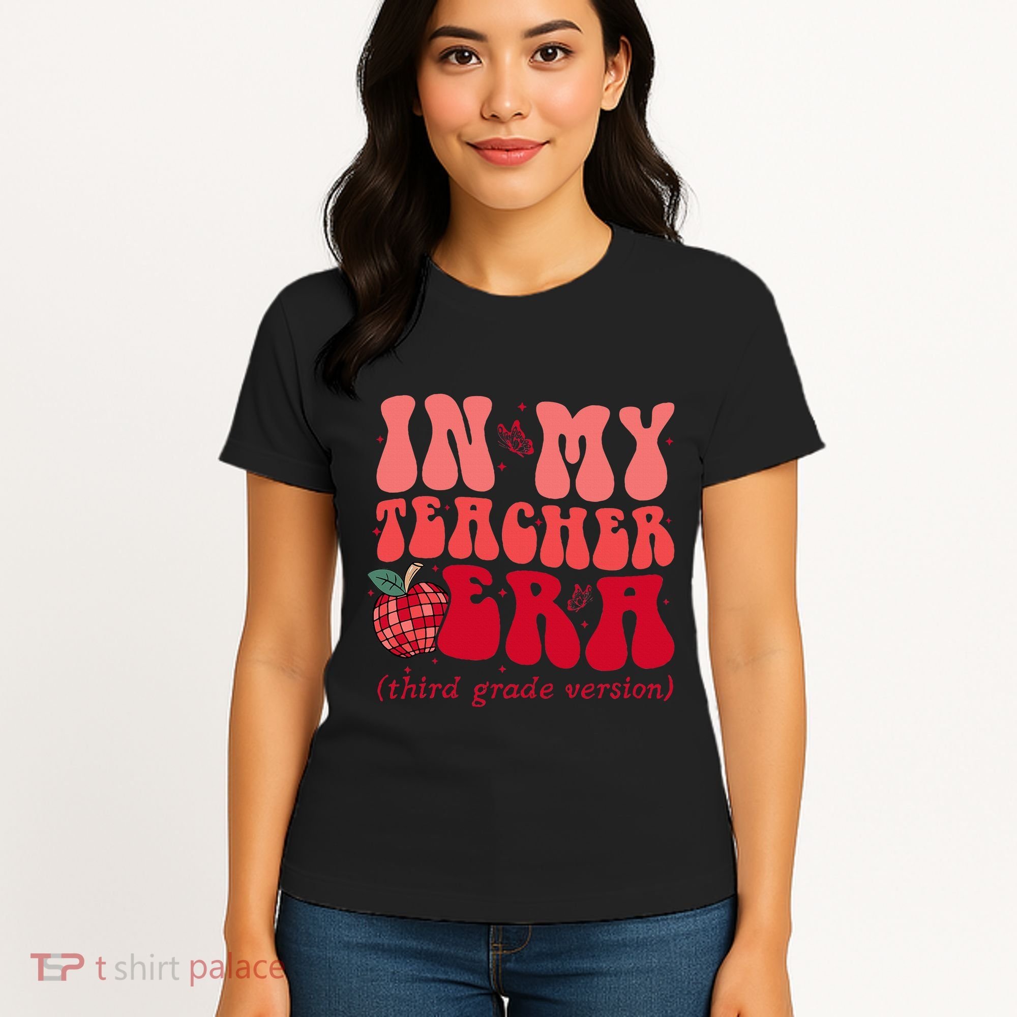 Groovy Back To School In My Third Grade Teacher Era Student Women's T-Shirt