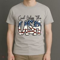 God Bless The USA American Flag Patriotic 4th Of July T-Shirt thumb 3