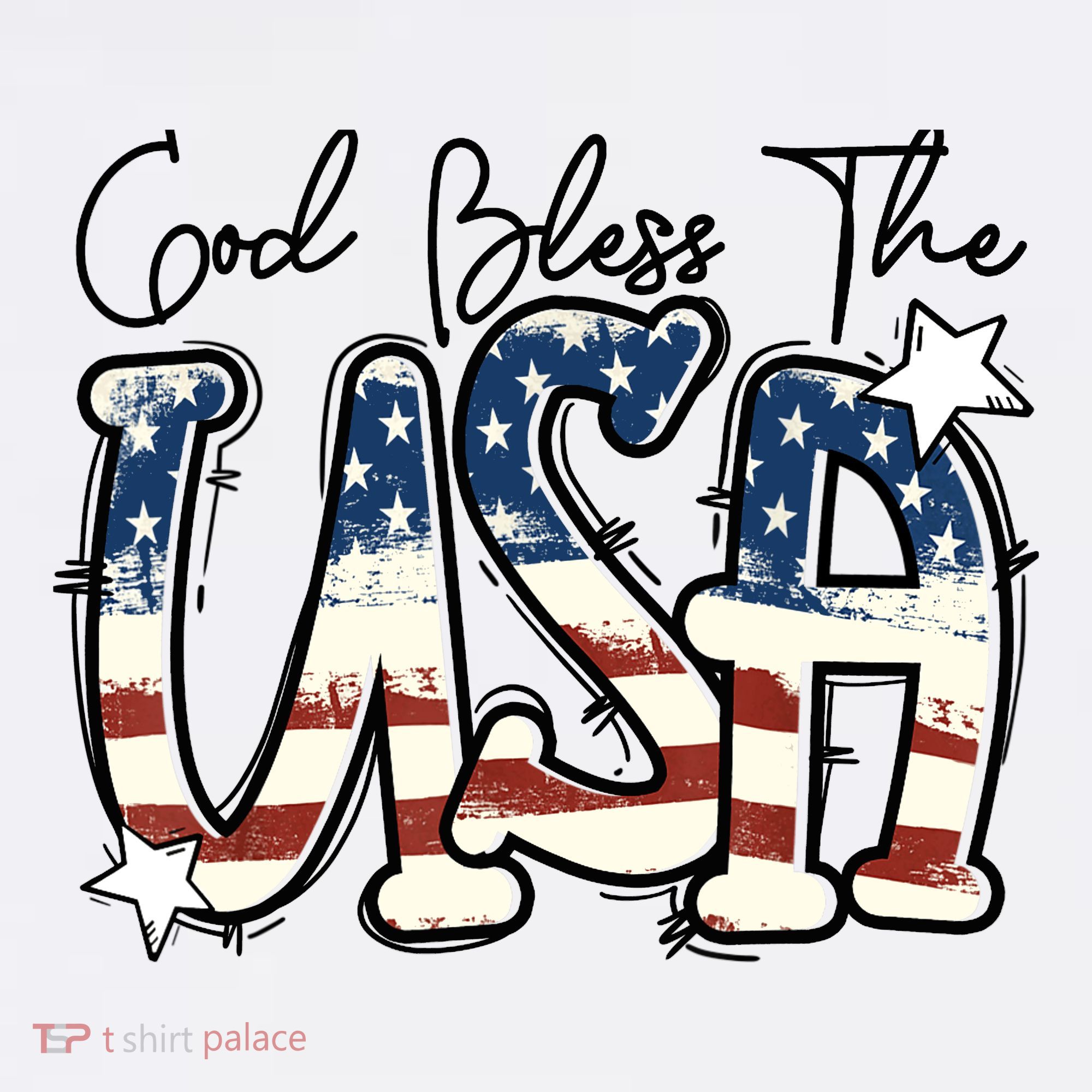 God Bless The USA American Flag Patriotic 4th Of July Women's Tank Top