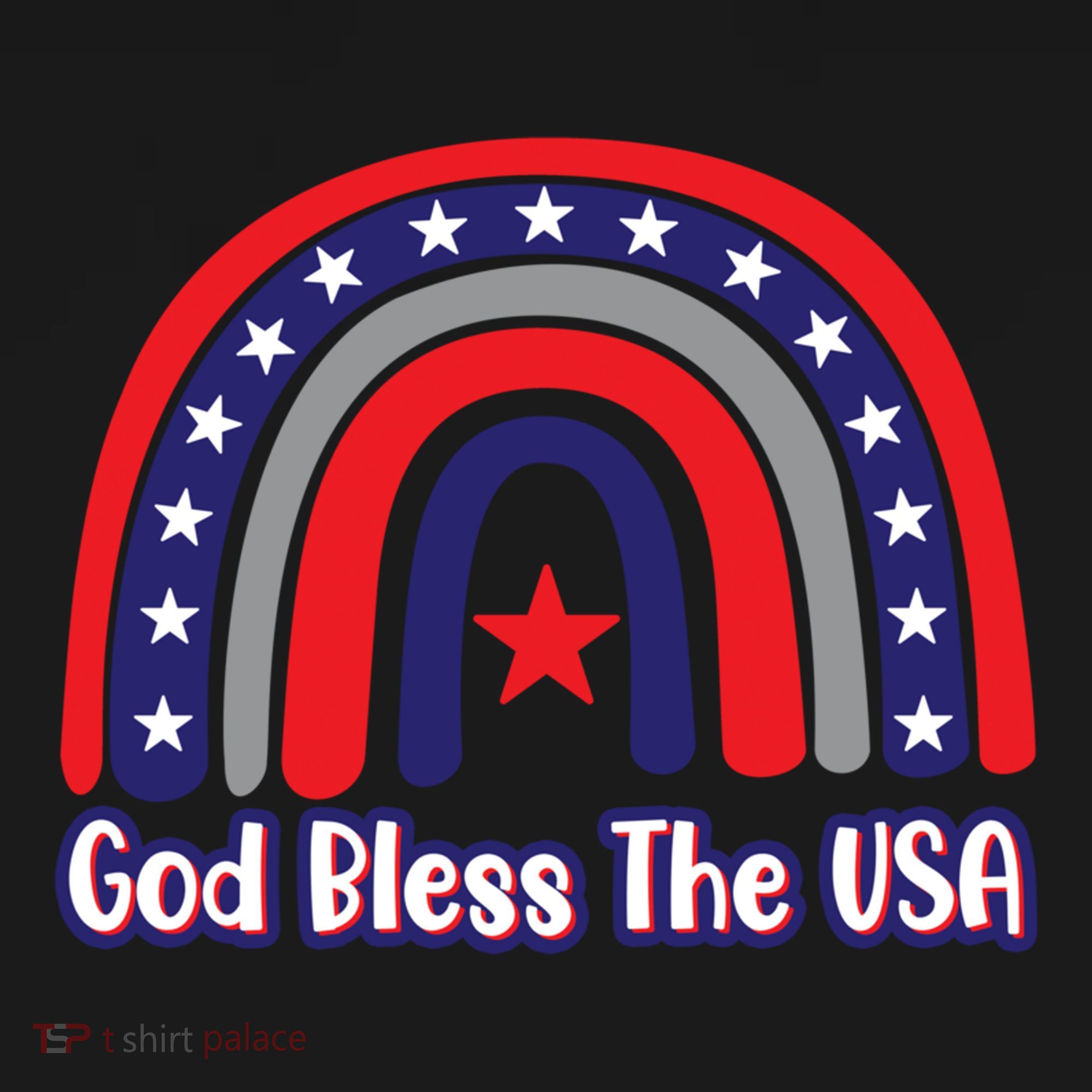 God Bless The Usa Red White And Blue Boho Rainbow Cute Family Funny Gift Bucket Hat