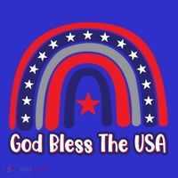 God Bless The Usa Red White And Blue Boho Rainbow Cute Family Funny Gift Visor thumb 3