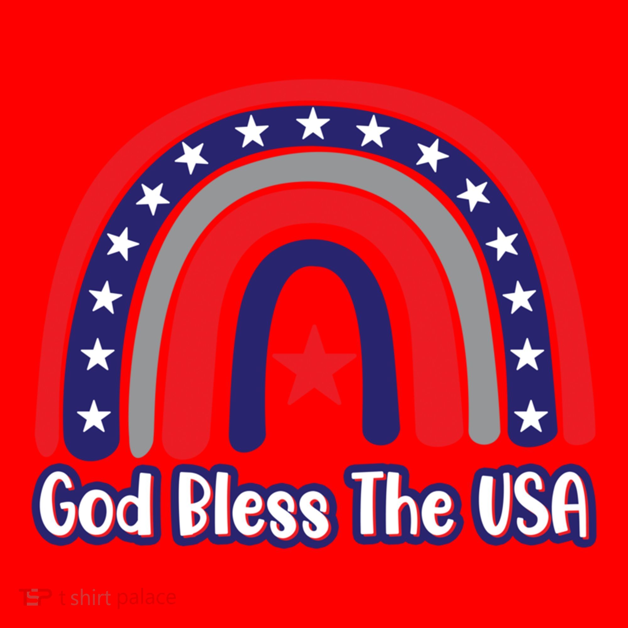God Bless The Usa Red White And Blue Boho Rainbow Cute Family Funny Gift Santa Hat