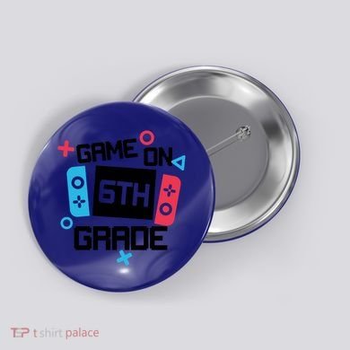Gamer Back To School Gift Game On Sixth 6Th Grade Cute Gift Button