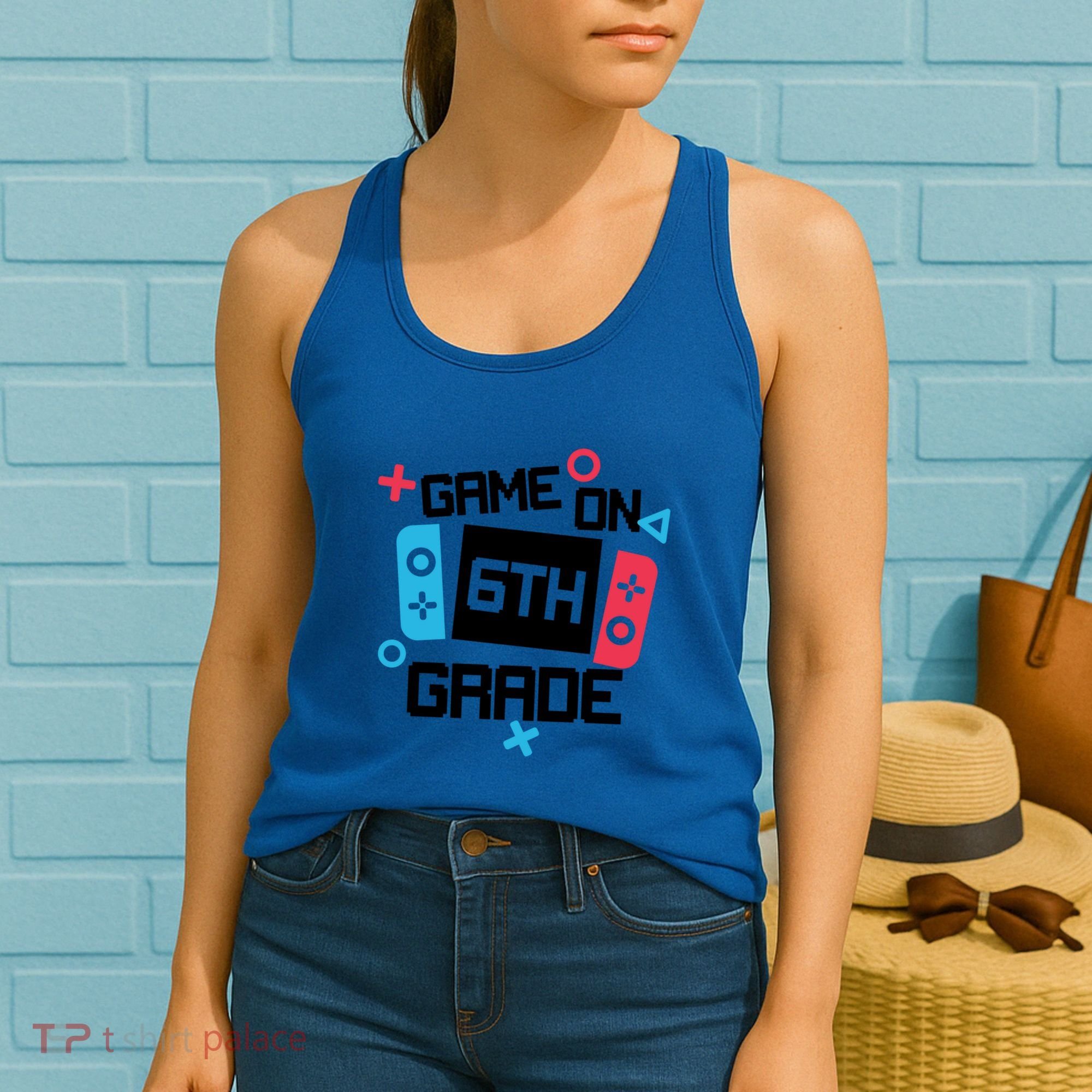 Gamer Back To School Gift Game On Sixth 6Th Grade Cute Gift Women's Tank Top