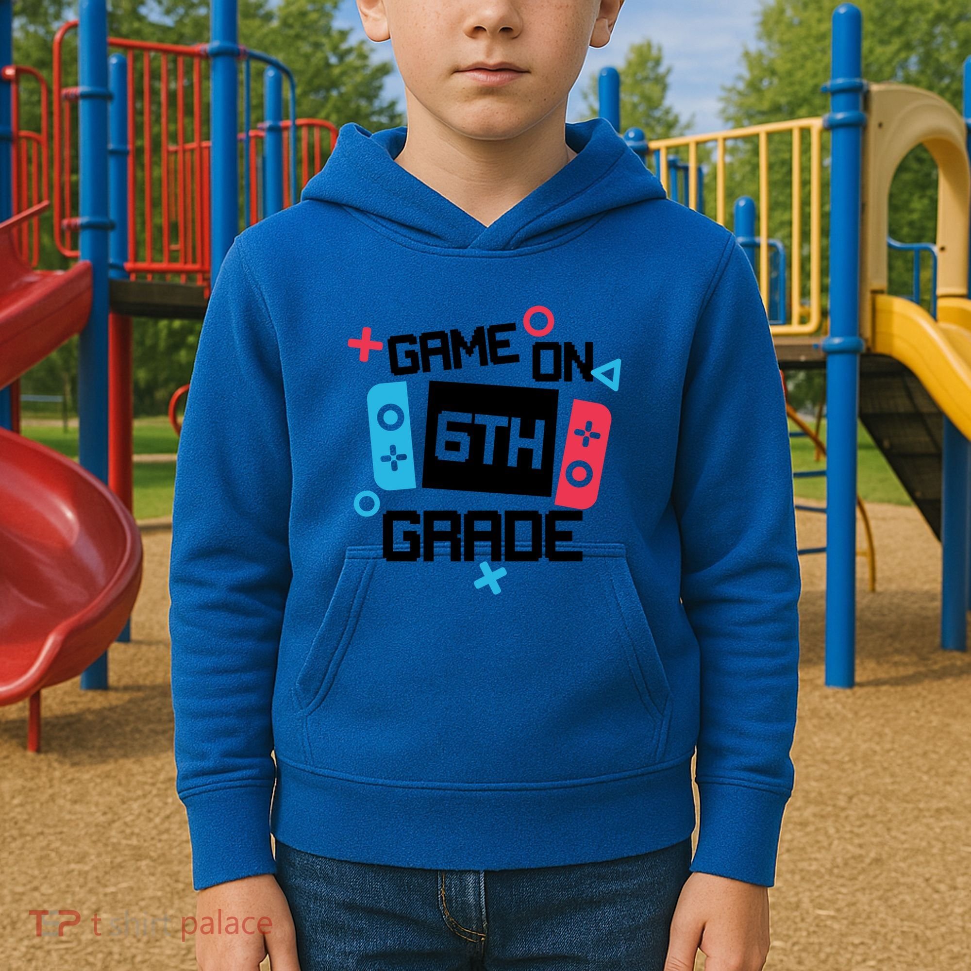 Gamer Back To School Gift Game On Sixth 6Th Grade Cute Gift Kids Hoodie