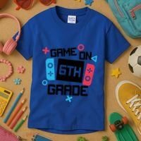 Gamer Back To School Gift Game On Sixth 6Th Grade Cute Gift Kids T-Shirt thumb 3
