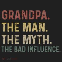 Grandpa Birthday The Man The Myth The Bad Influence Women's Sweatshirt thumb 2