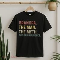 Grandpa Birthday The Man The Myth The Bad Influence T-Shirt thumb 2