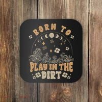 Gardening Born To Play In Dirt Agriculture Gardener Farmer Gift Coaster thumb 0