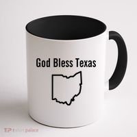 God Bless Texas Ohio Coffee Mug thumb 1