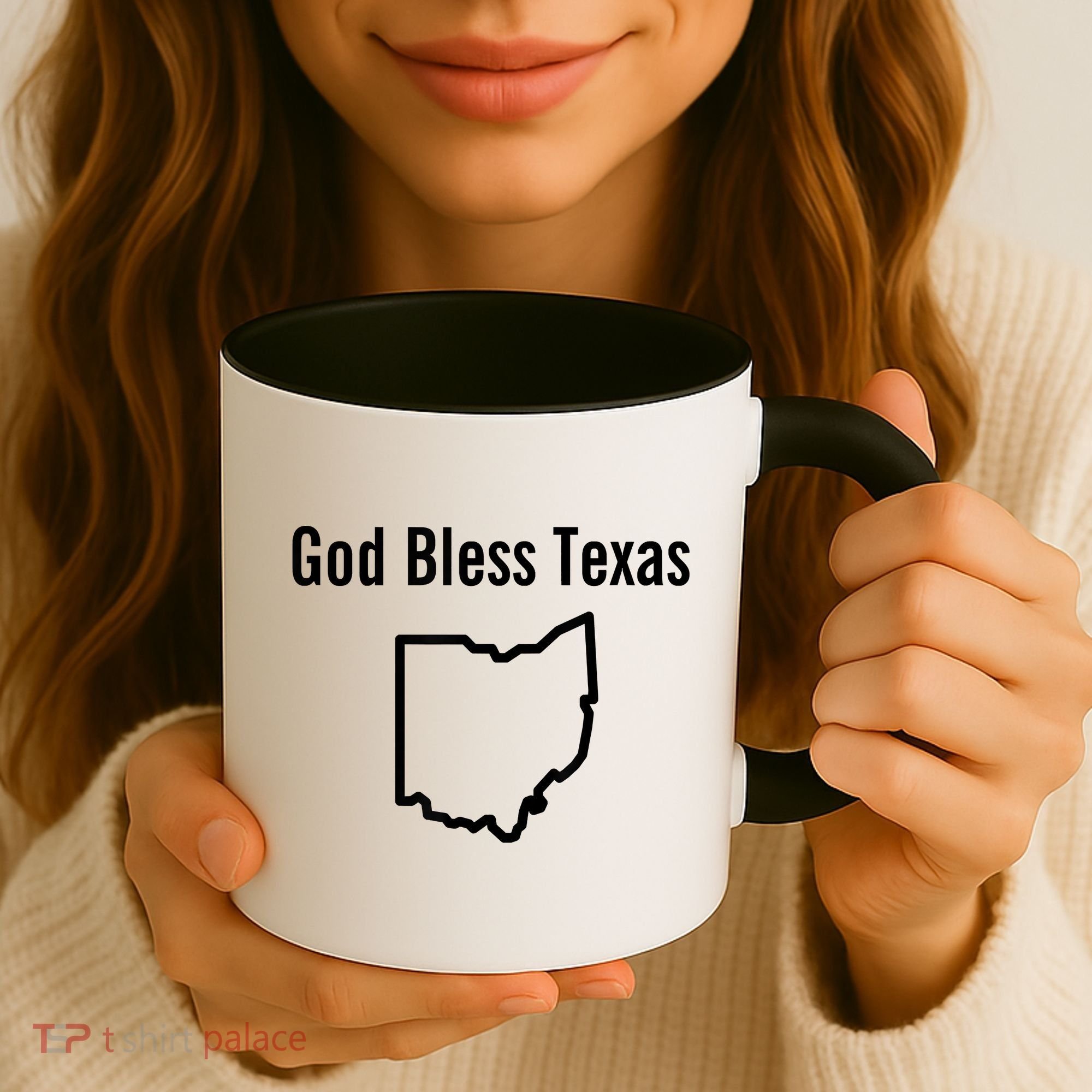 God Bless Texas Ohio Coffee Mug