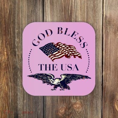 God Bless The Usa Coaster